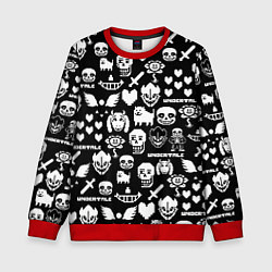 Детский свитшот UNDERTALE PATTERN БЕЛЫЙ