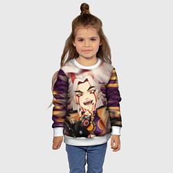 Свитшот детский АРАТАКИ ИТТО ЛИЦО ГЕНШИН ИМПАКТ, цвет: 3D-белый — фото 2