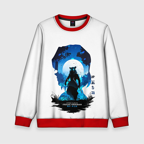 Детский свитшот Иноске Клинок рассекающий демонов / 3D-Красный – фото 1