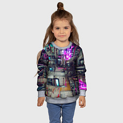 Свитшот детский Инженерия, цвет: 3D-меланж — фото 2