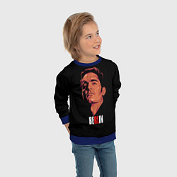 Свитшот детский БЕРЛИН, БУМАЖНЫЙ ДОМ, цвет: 3D-синий — фото 2