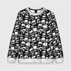 Свитшот детский Screaming skulls, цвет: 3D-белый