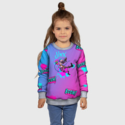 Свитшот детский JINX BOOM! АРКЕЙН, цвет: 3D-меланж — фото 2
