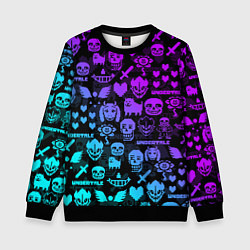 Детский свитшот UNDERTALE NEON PATTERN УЗОР