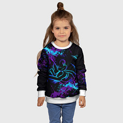 Свитшот детский SONIC NEON СОНИК НЕОН, цвет: 3D-белый — фото 2