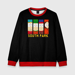 Свитшот детский South Park - Южный парк главные герои, цвет: 3D-красный