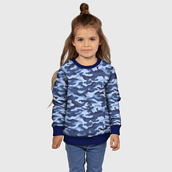 Свитшот детский Синий Камуфляж Camouflage, цвет: 3D-синий — фото 2