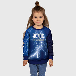 Свитшот детский ACDC гроза с молнией, цвет: 3D-синий — фото 2