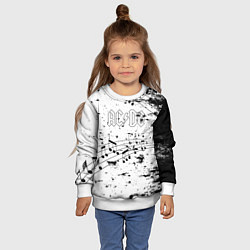 Свитшот детский ACDC - Музыкальные ноты, цвет: 3D-белый — фото 2