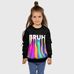 Свитшот детский BRUH Братан, цвет: 3D-черный — фото 2