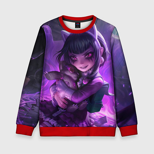 Детский свитшот Goth Annie League Of Legends / 3D-Красный – фото 1