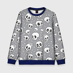 Свитшот детский Skulls & bones, цвет: 3D-синий