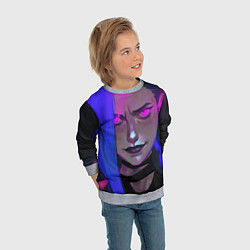 Свитшот детский League Of Legends Arcane ДЖИНКС Jinx Powder, цвет: 3D-меланж — фото 2