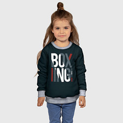 Свитшот детский Бокс - Boxing, цвет: 3D-меланж — фото 2