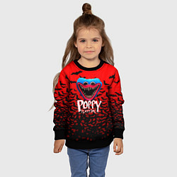 Свитшот детский Poppy Playtime летучие мыши, цвет: 3D-черный — фото 2