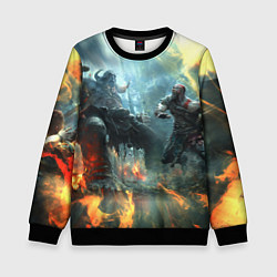 Свитшот детский God of War Fighting, цвет: 3D-черный