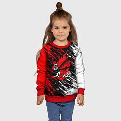 Свитшот детский SAMURAI LOGO CYBERPUNK 2077, цвет: 3D-красный — фото 2