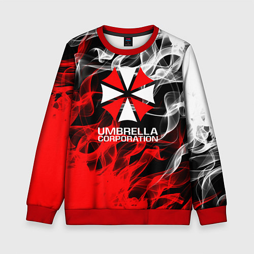 Детский свитшот Umbrella Corporation Fire / 3D-Красный – фото 1