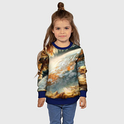 Свитшот детский Песчаный Космос, цвет: 3D-синий — фото 2
