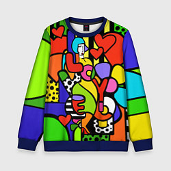 Свитшот детский Romero Britto - love you, цвет: 3D-синий