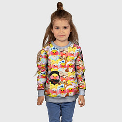 Свитшот детский УТЯ УТОЧКА ЛАЛАФАНФАН ПАТТЕРН, цвет: 3D-меланж — фото 2
