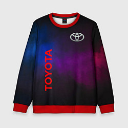Свитшот детский Toyota - неоновый дым, цвет: 3D-красный