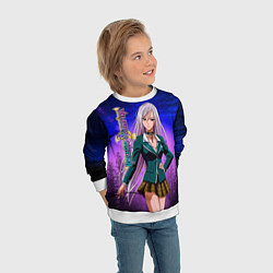 Свитшот детский Розарио Вампир Мока Акасия, цвет: 3D-белый — фото 2