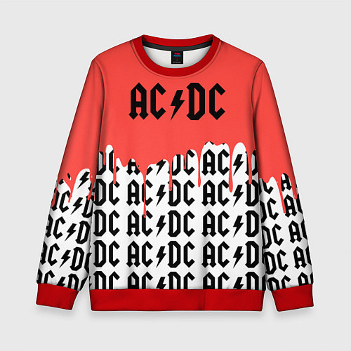 Детский свитшот Ac dc rock / 3D-Красный – фото 1