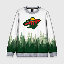 Свитшот детский Minnesota Wild, Миннесота Уайлд Лес, цвет: 3D-меланж