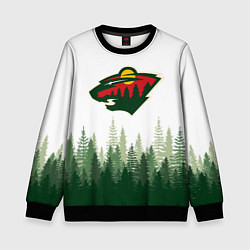 Свитшот детский Minnesota Wild, Миннесота Уайлд Лес, цвет: 3D-черный