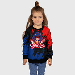 Свитшот детский Sonic Exe Супер ИГРА!, цвет: 3D-черный — фото 2