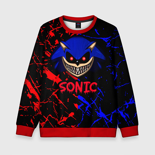 Детский свитшот SONIC EXE DARK SONIC / 3D-Красный – фото 1