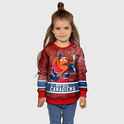 Свитшот детский Монреаль Канадиенс, Montreal Canadiens Маскот, цвет: 3D-красный — фото 2