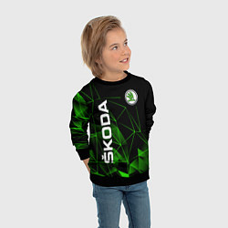 Свитшот детский Шкода, Skoda, Геометрия, цвет: 3D-черный — фото 2