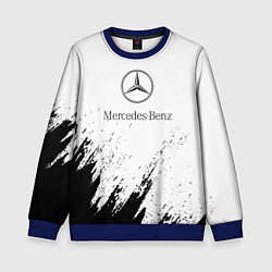 Свитшот детский Mercedes-Benz - White texture, цвет: 3D-синий
