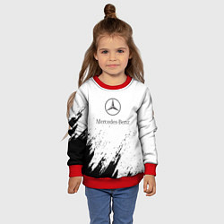 Свитшот детский Mercedes-Benz - White texture, цвет: 3D-красный — фото 2