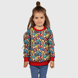 Свитшот детский Американский Футбол American Football, цвет: 3D-красный — фото 2