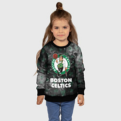Свитшот детский Бостон Селтикс, Boston Celtics, НБА, цвет: 3D-черный — фото 2