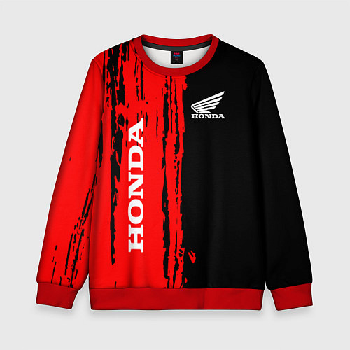Детский свитшот Honda марка авто / 3D-Красный – фото 1