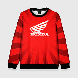 Свитшот детский Honda красные линии, цвет: 3D-черный