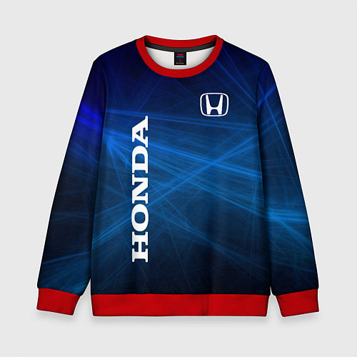 Детский свитшот Honda - Blue / 3D-Красный – фото 1