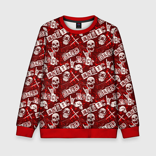 Детский свитшот Хард Рок HARD-ROCK / 3D-Красный – фото 1