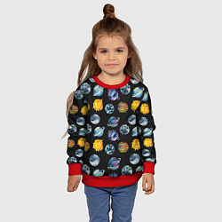 Свитшот детский Планеты космос, цвет: 3D-красный — фото 2