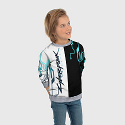 Свитшот детский Cyberpunk 2077 Game, цвет: 3D-меланж — фото 2