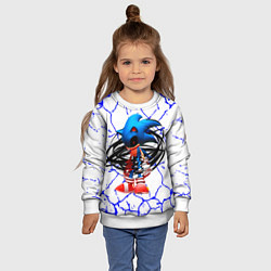 Свитшот детский СОНИК EXE ТЕМНЫЙ СОНИК, цвет: 3D-белый — фото 2