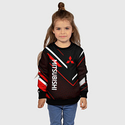 Свитшот детский Митсубиси, Mitsubishi Спорт, цвет: 3D-черный — фото 2