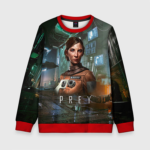 Детский свитшот Prey dark - girl / 3D-Красный – фото 1