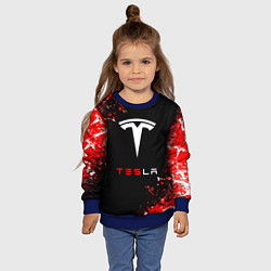 Свитшот детский Tesla sport auto, цвет: 3D-синий — фото 2