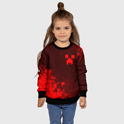 Свитшот детский МАЙНКРАФТ Брызги, цвет: 3D-черный — фото 2