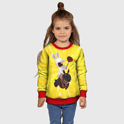 Свитшот детский Бешеный кролик и собака, цвет: 3D-красный — фото 2